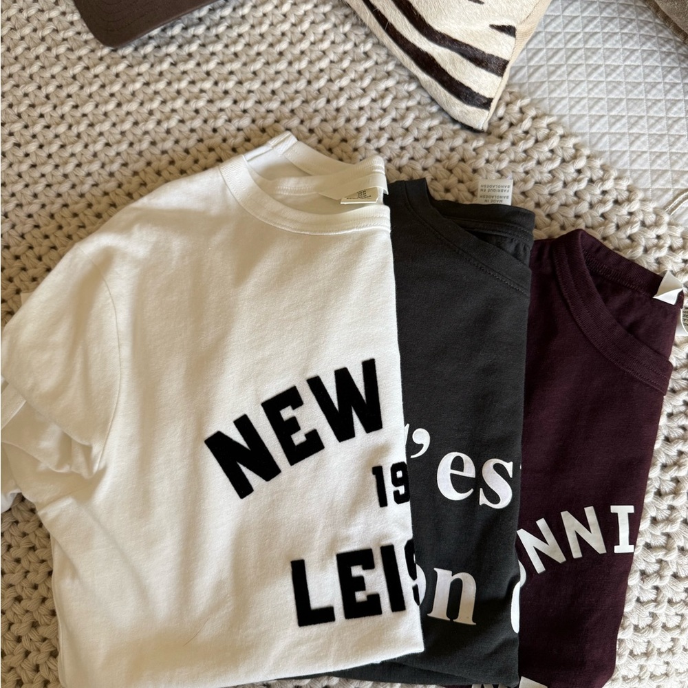 H&M Women's Graphic Tees - White, Black & Burgundy S/XS
